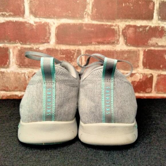 Skechers Shoes Womens Size 8.5 Arch Fit Teal Gray Athletic Sneakers - Picture 5 of 8